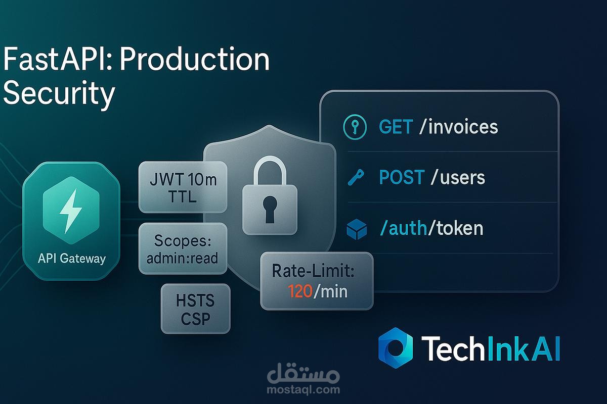 تطوير Backend متكامل باستخدام FastAPI مع نظام حماية متقدم
