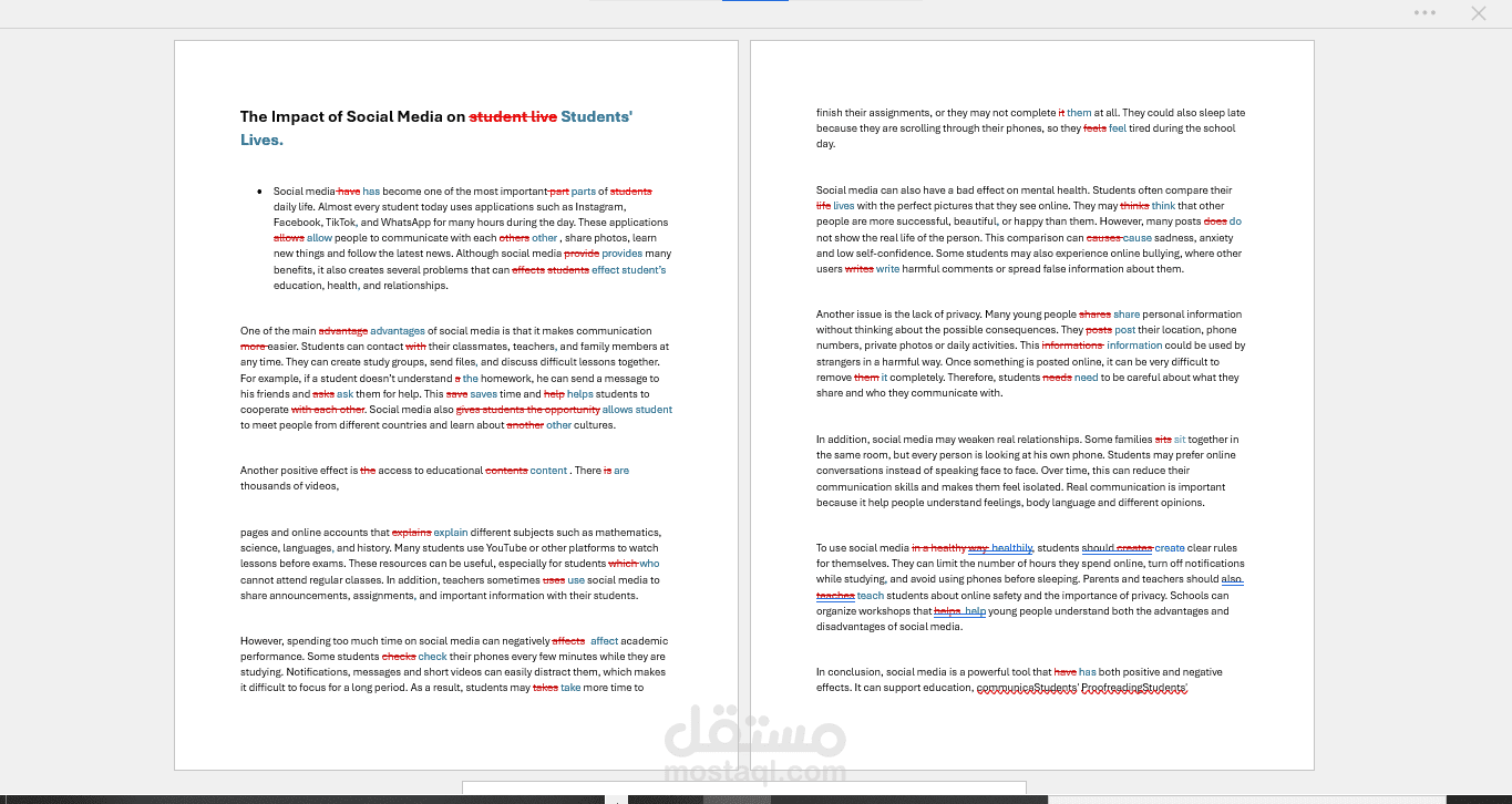editing and proofreading