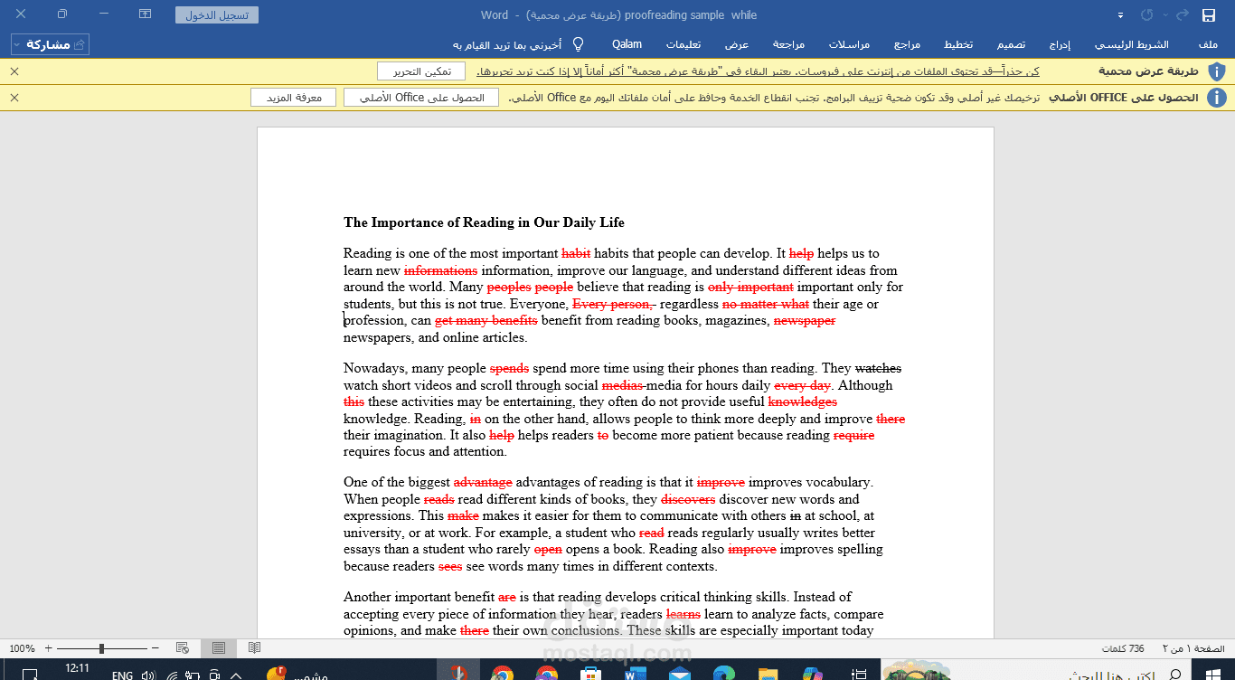 editing and proofreading