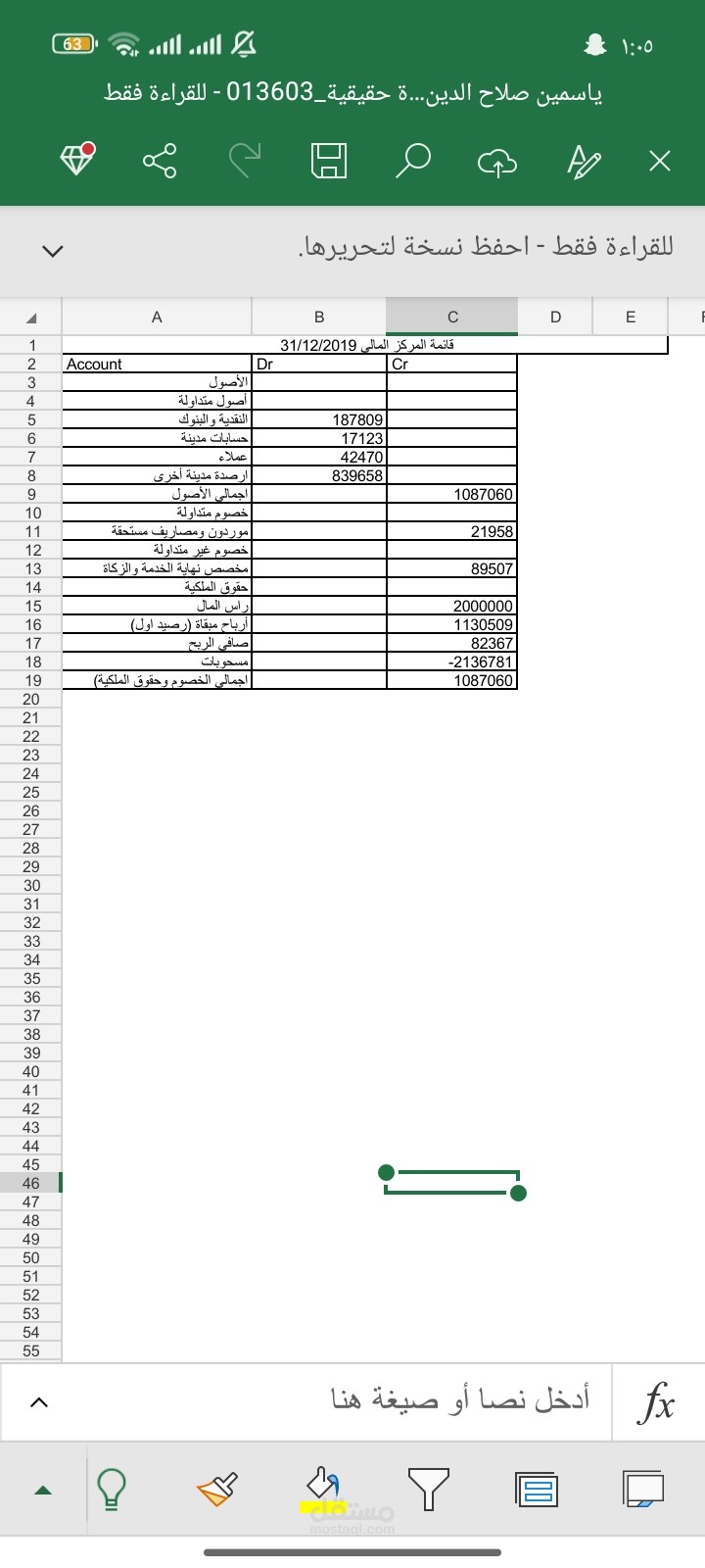 تصميم نموذج إكسل (Excel) احترافي لإدارة التدفقات النقدية والمصاريف