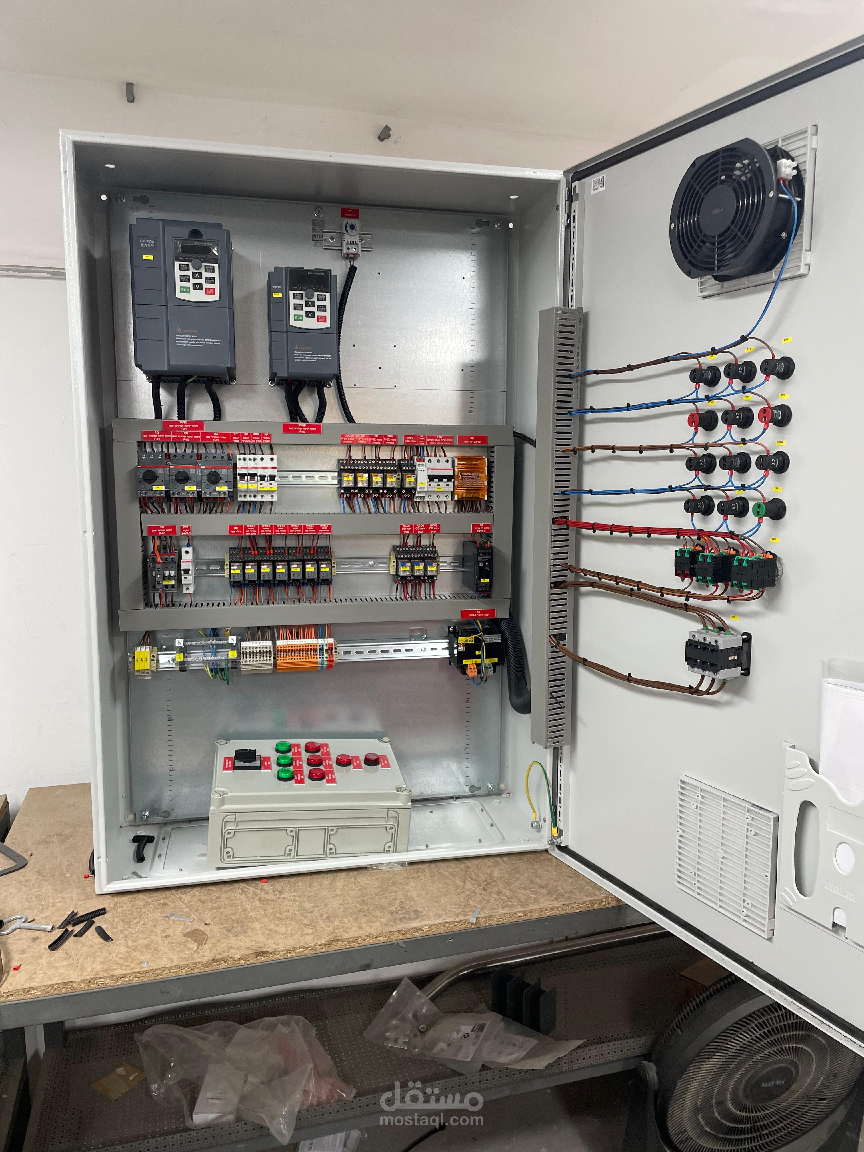 تصميم لوحة تحكم لمروحة تهوية صناعية (Fan Control Panel)