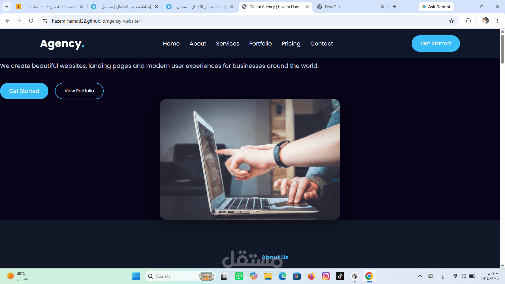 Agensy - موقع شركة احترافي ومتجاوب