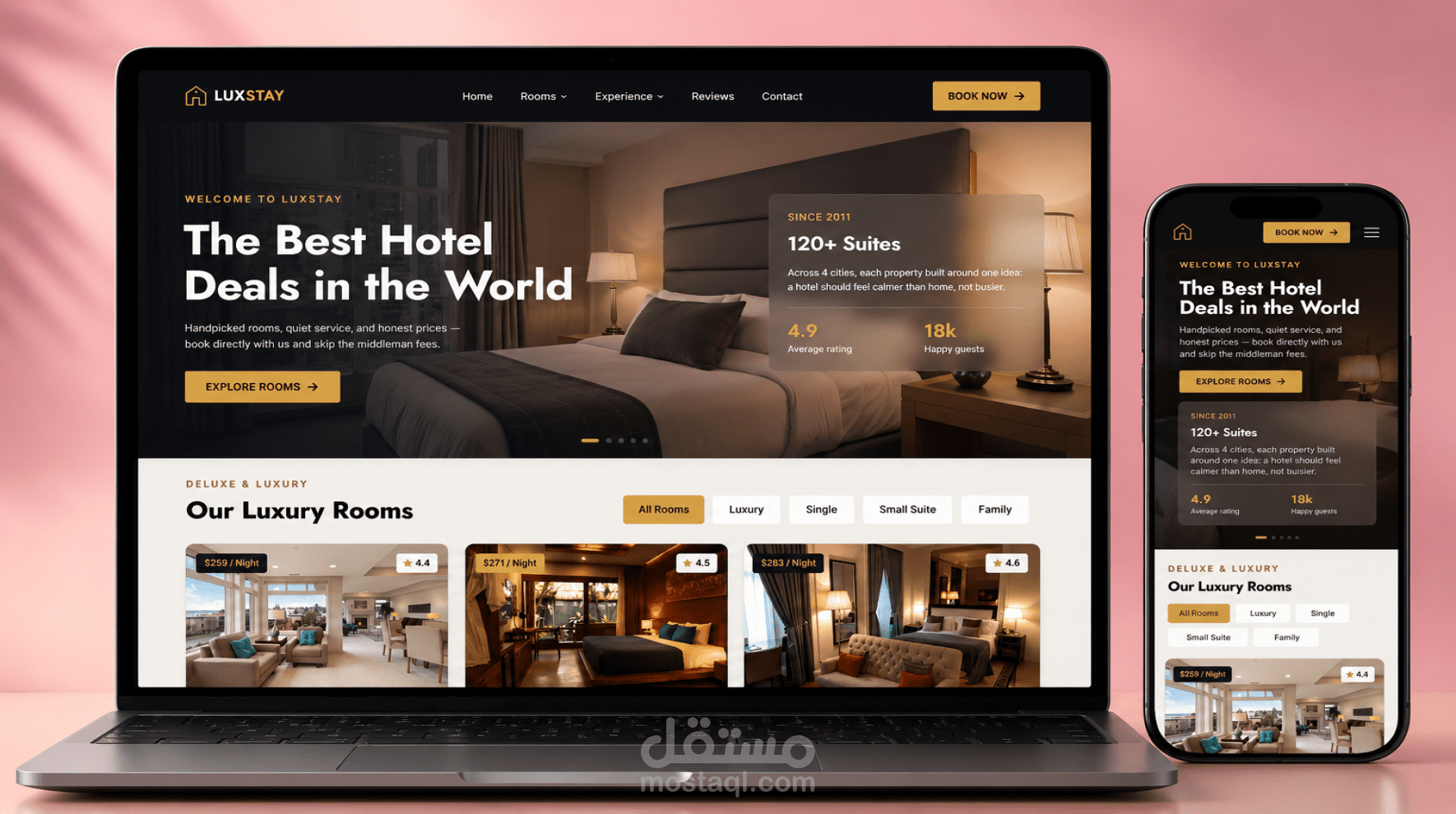 منصة حجز فندق متكاملة - LuxStay