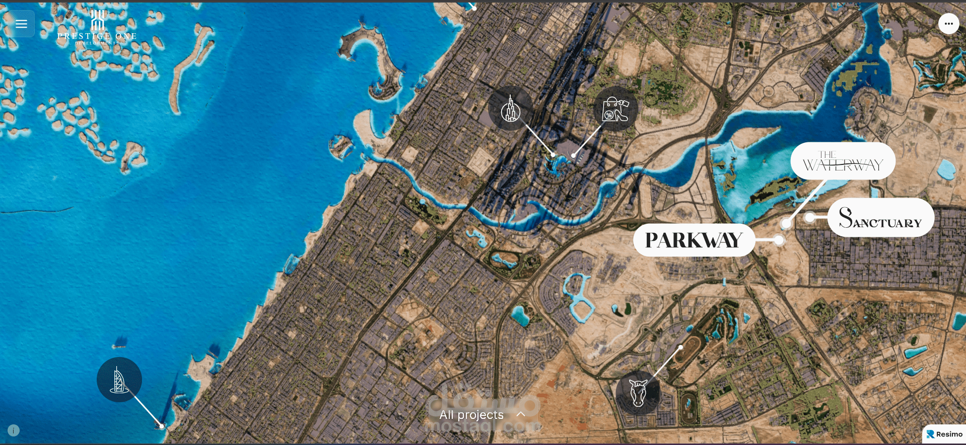 Prestige One Dubai — خريطة استثمارية عقارية تفاعلية (Interactive Investment Map)