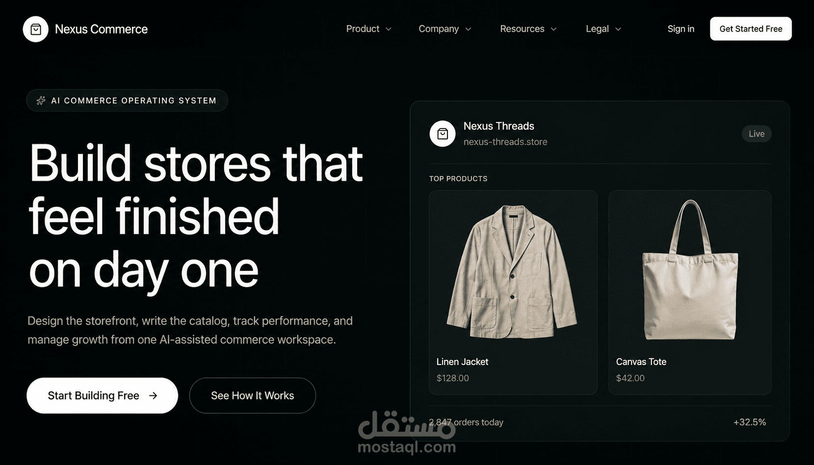 Nexus Commerce – منصة تجارة إلكترونية متكاملة