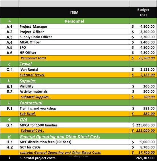 إعداد نموذج ميزانية مشروع ومتابعة مالية باستخدام Microsoft Excel.