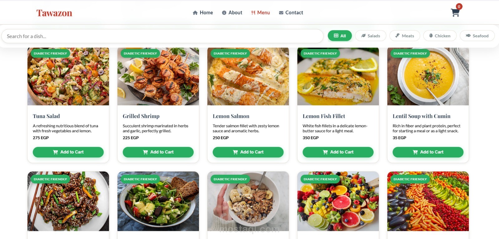 Tawazon — Healthy Food Website