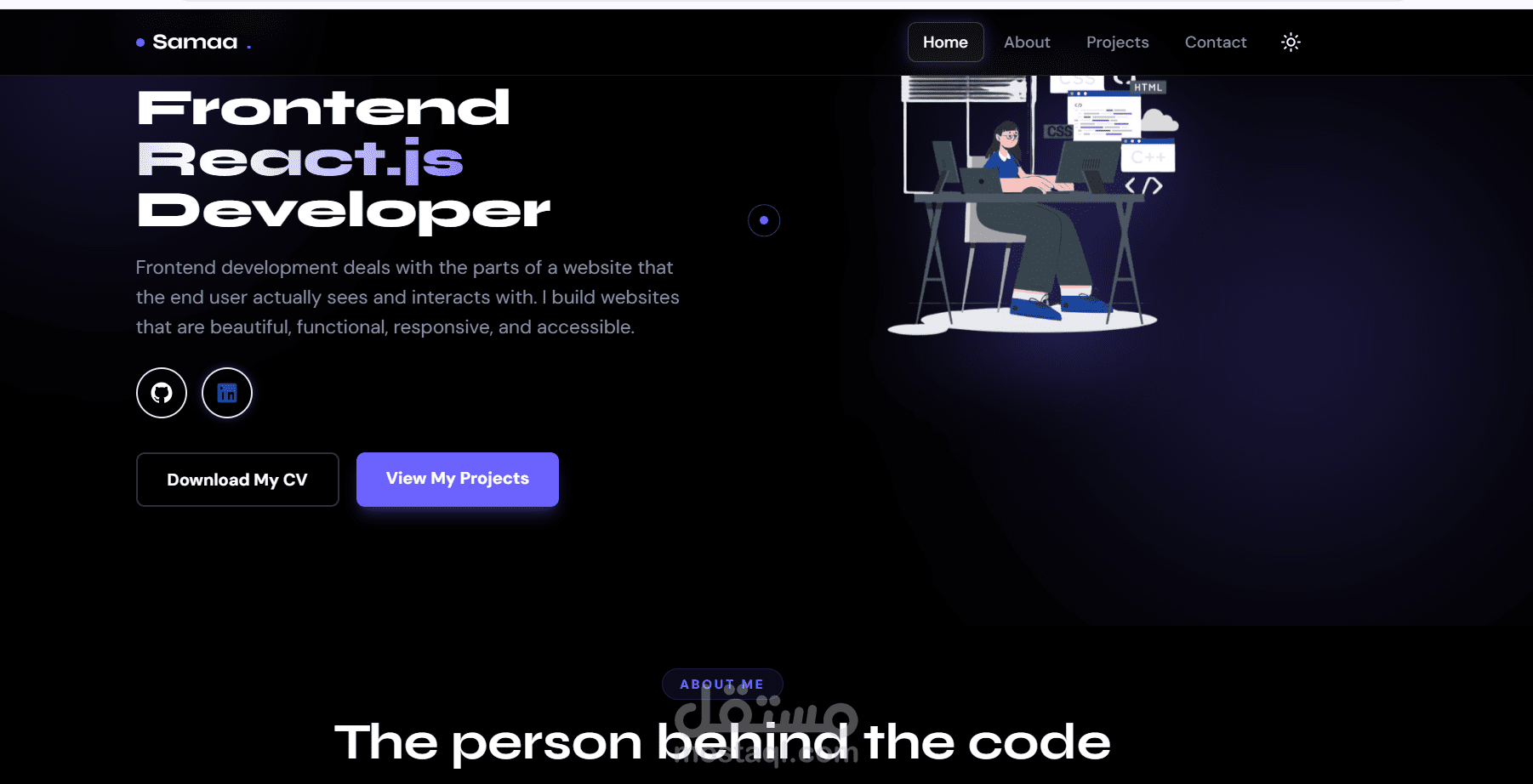 موقع معرض أعمال احترافي (Portfolio Website)