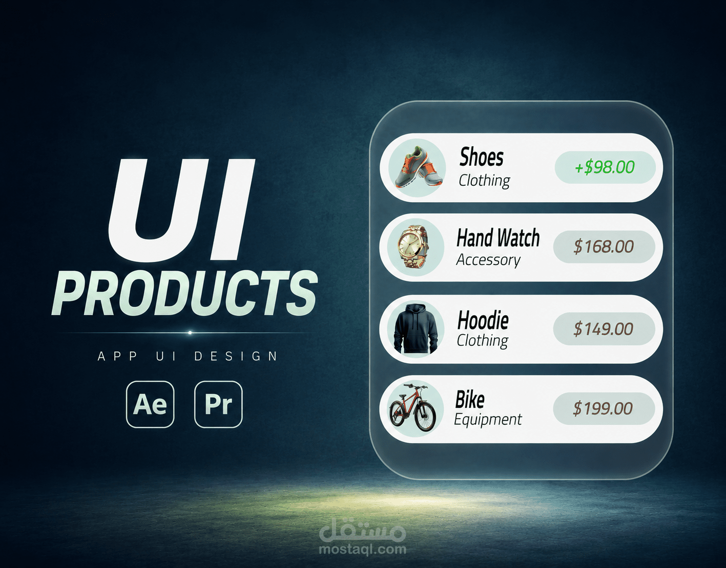 فيديو موشن جرافيك لعرض واجهات UI