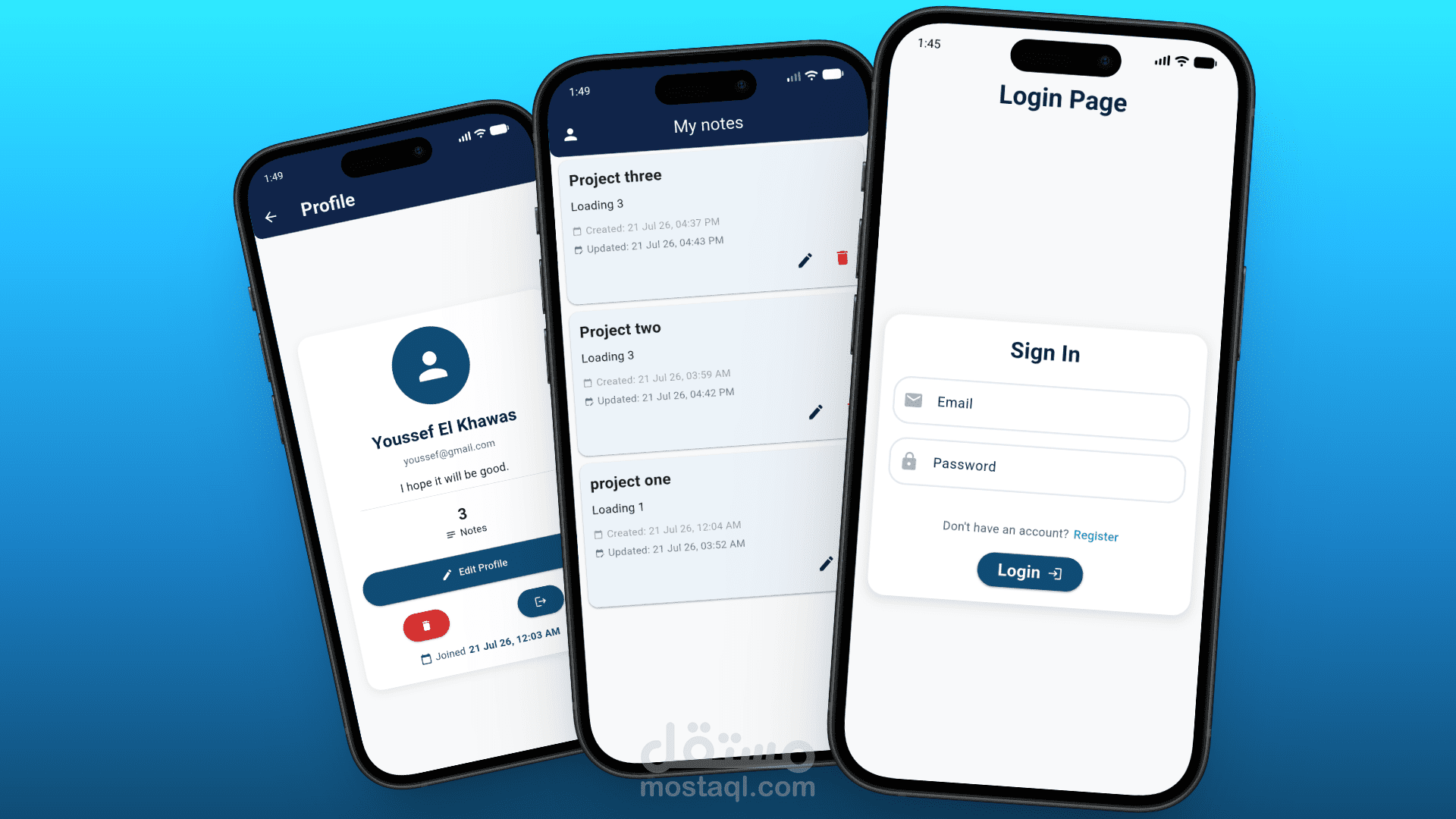 تطبيق الملاحظات Notes App