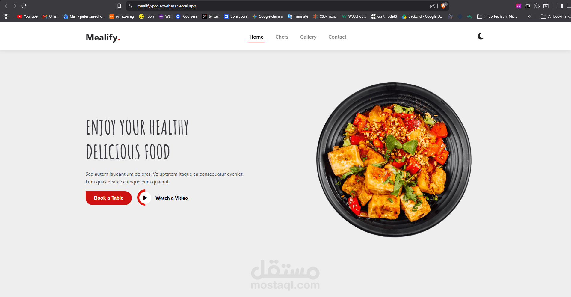 Mealify A Website Made For Restaurants