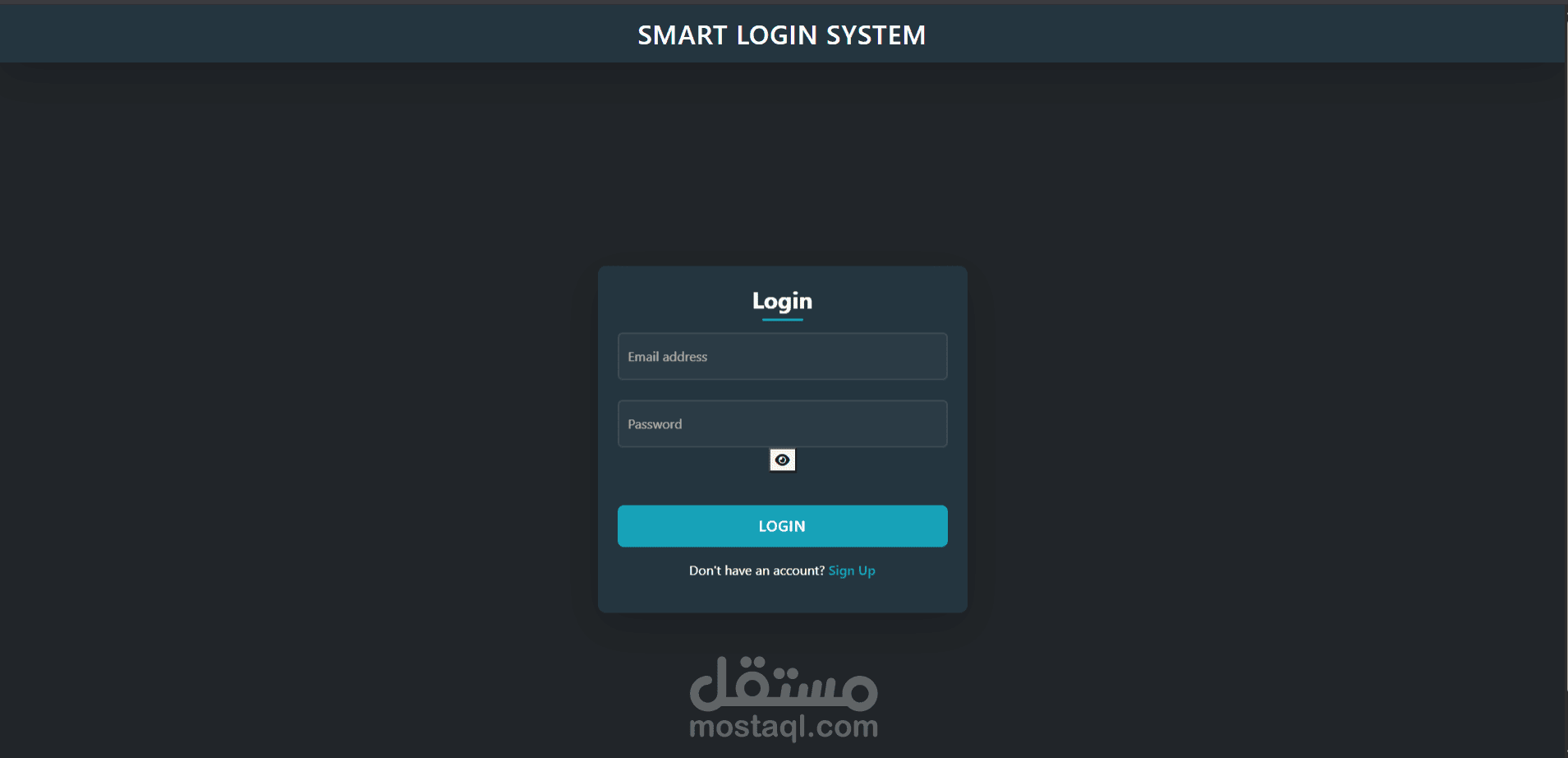 Authentication System | HTML , CSS & JS