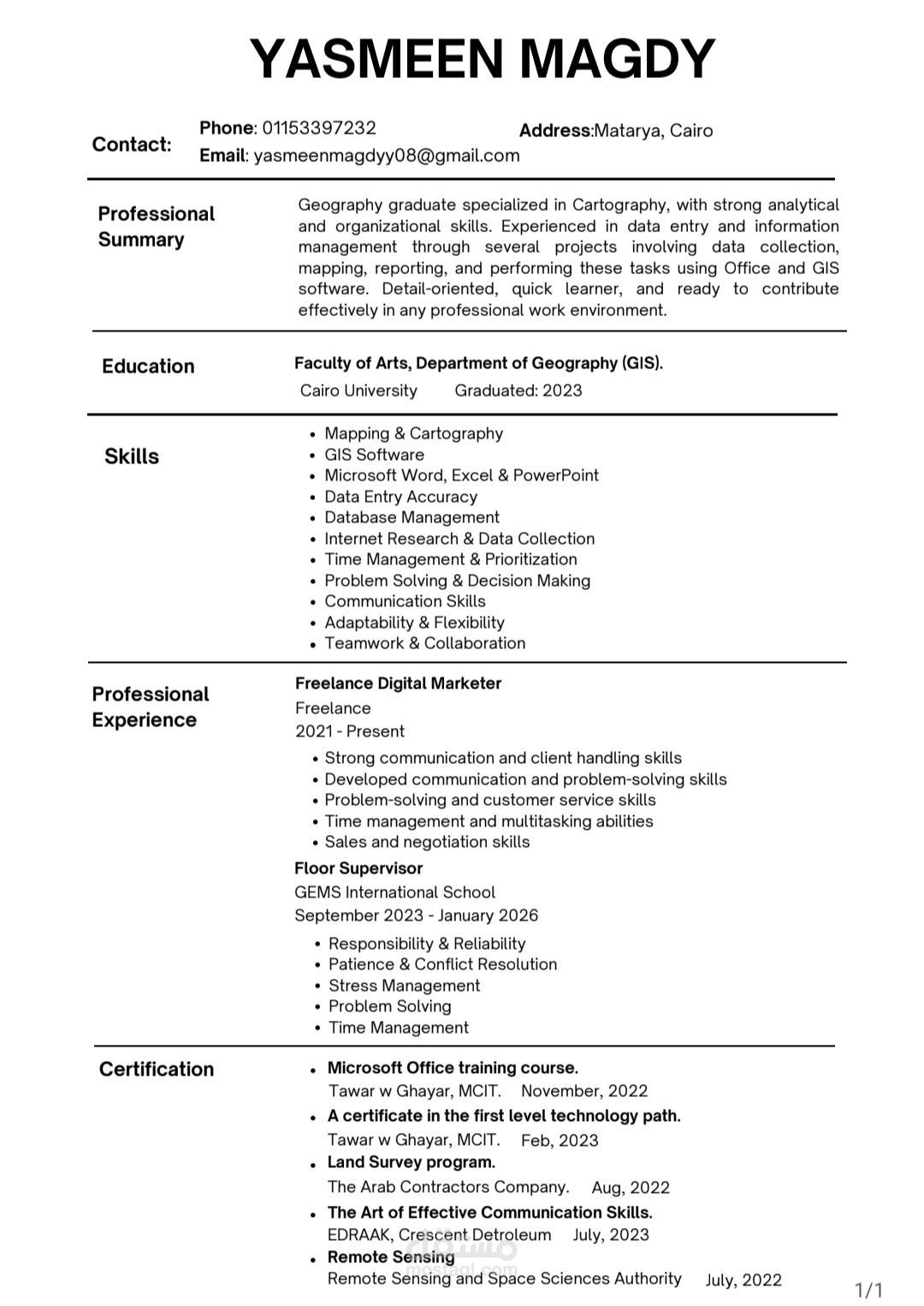 ATS-Optimized Resume Design