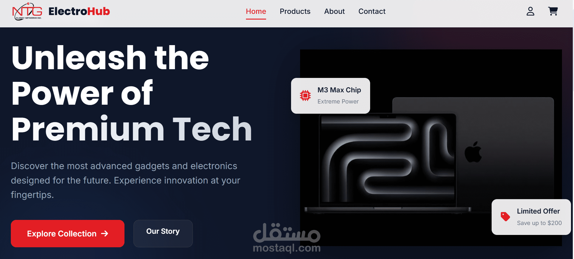 ElectroHub - متجر إلكتروني متكامل لبيع الأجهزة الإلكترونية