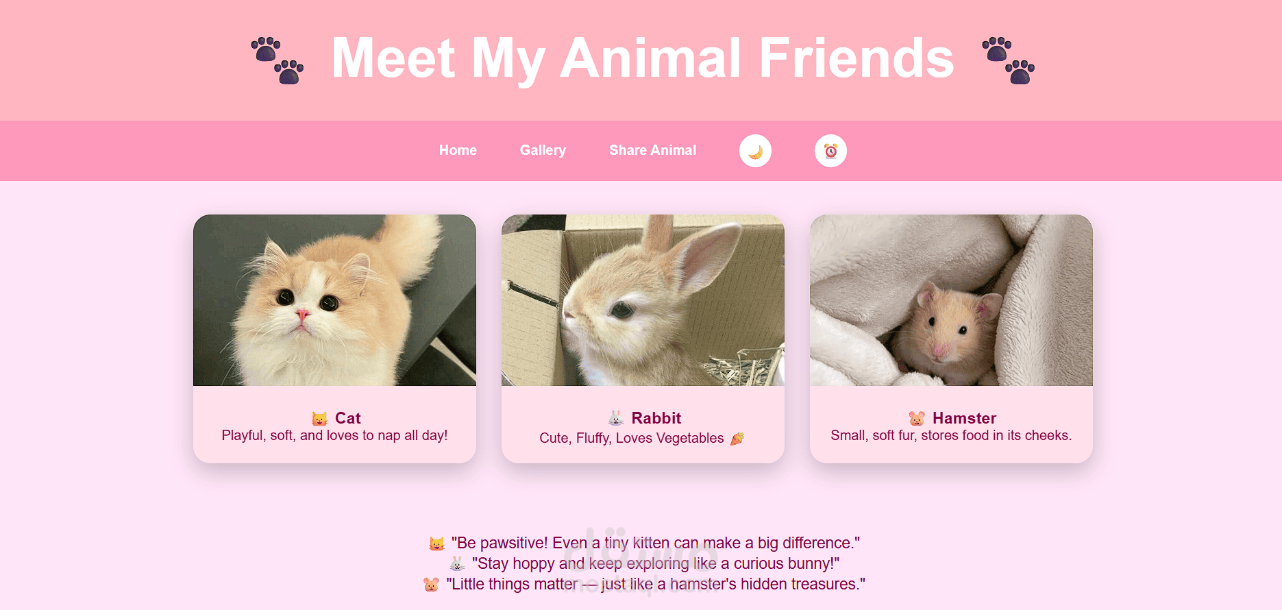 Animal Gallery Web