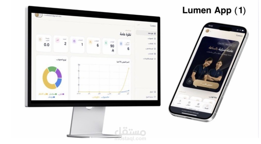 لومن (Lumen) - تطبيق سعودي متكامل لحجز العاملات المنزلية بالساعة