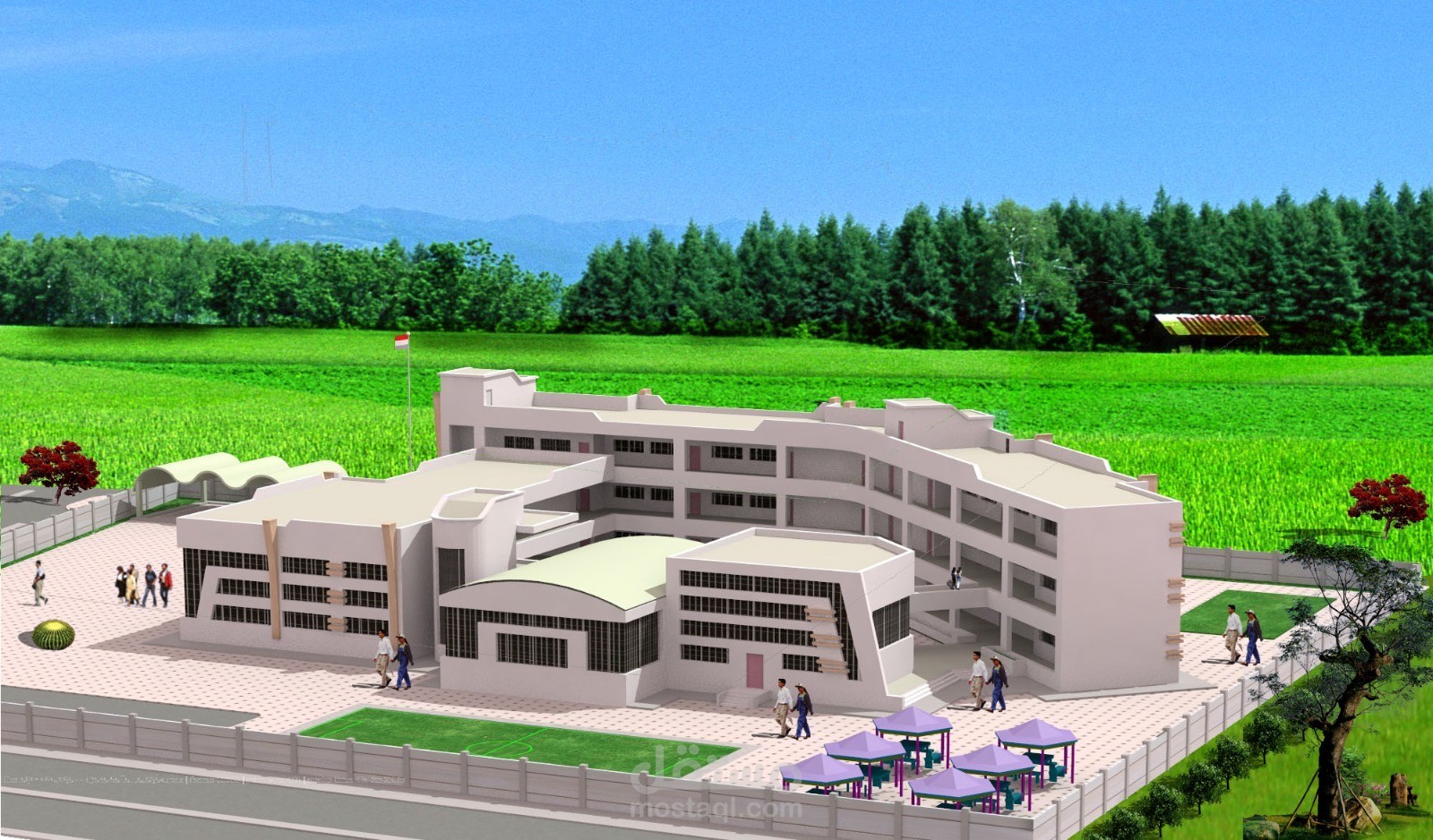 تصميم مبنى تعليمي - مدرسة