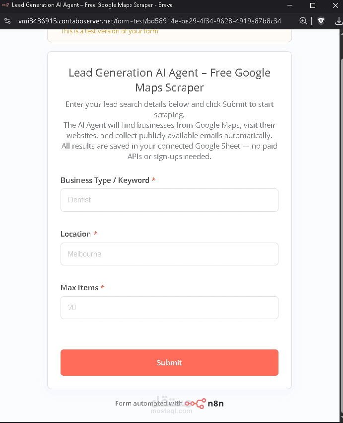 استخراج وجرف بيانات الأماكن التجارية (Scraping) تلقائياً من Google Maps & Places API، وتنظيفها وتخزينها مباشرة في جداول البيانات.