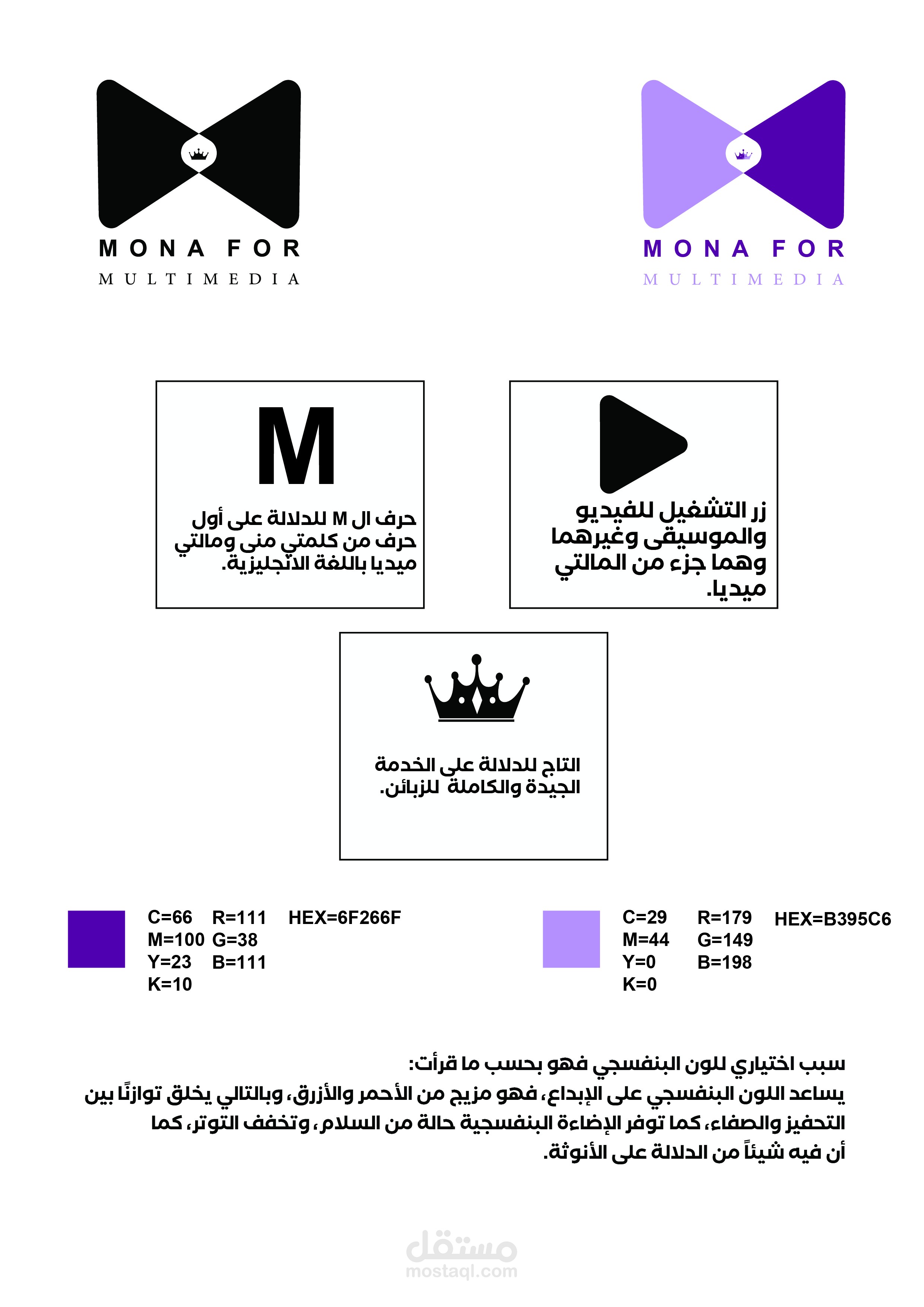 تصميم هوية بصرية متكاملة | Mona For Multimedia