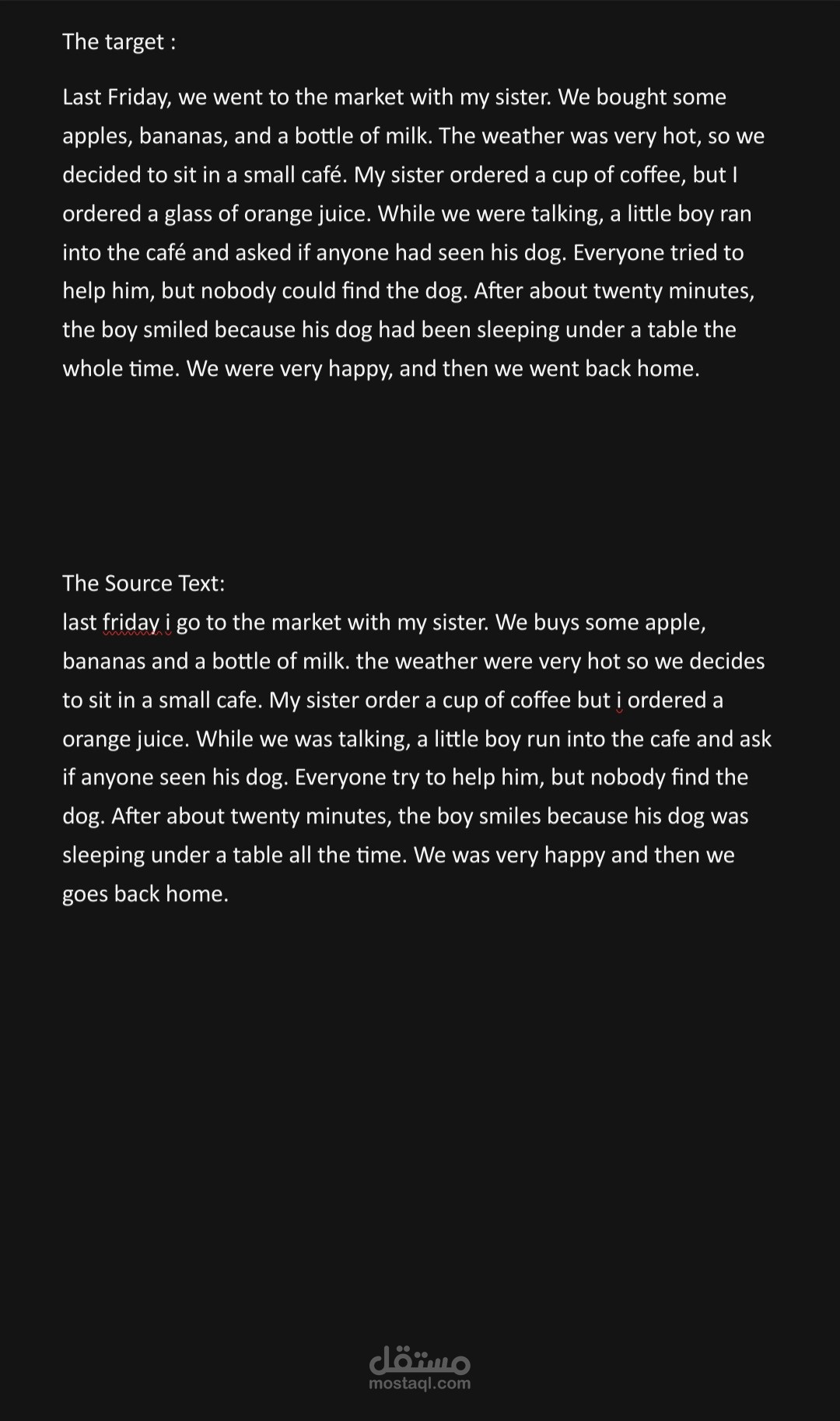 Editing and proofreading