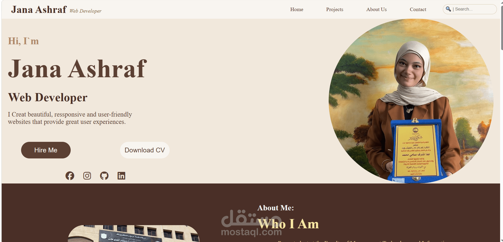 تصميم معرض أعمال شخصي بـ HTML & CSS لتعزيز الهوية البرمجية وجذب العملاء