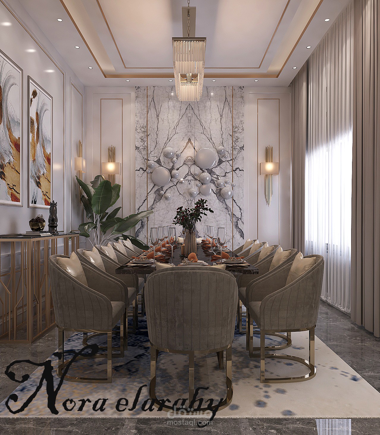 غرفه طعام بفيلا بالسعوديه