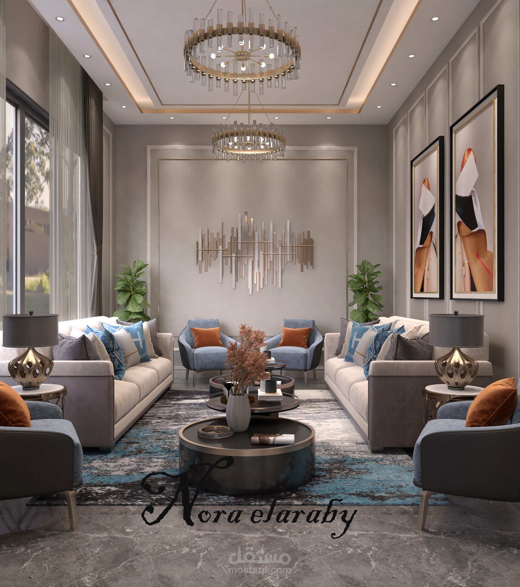 تصميم مجلس بفيلا بالسعوديه