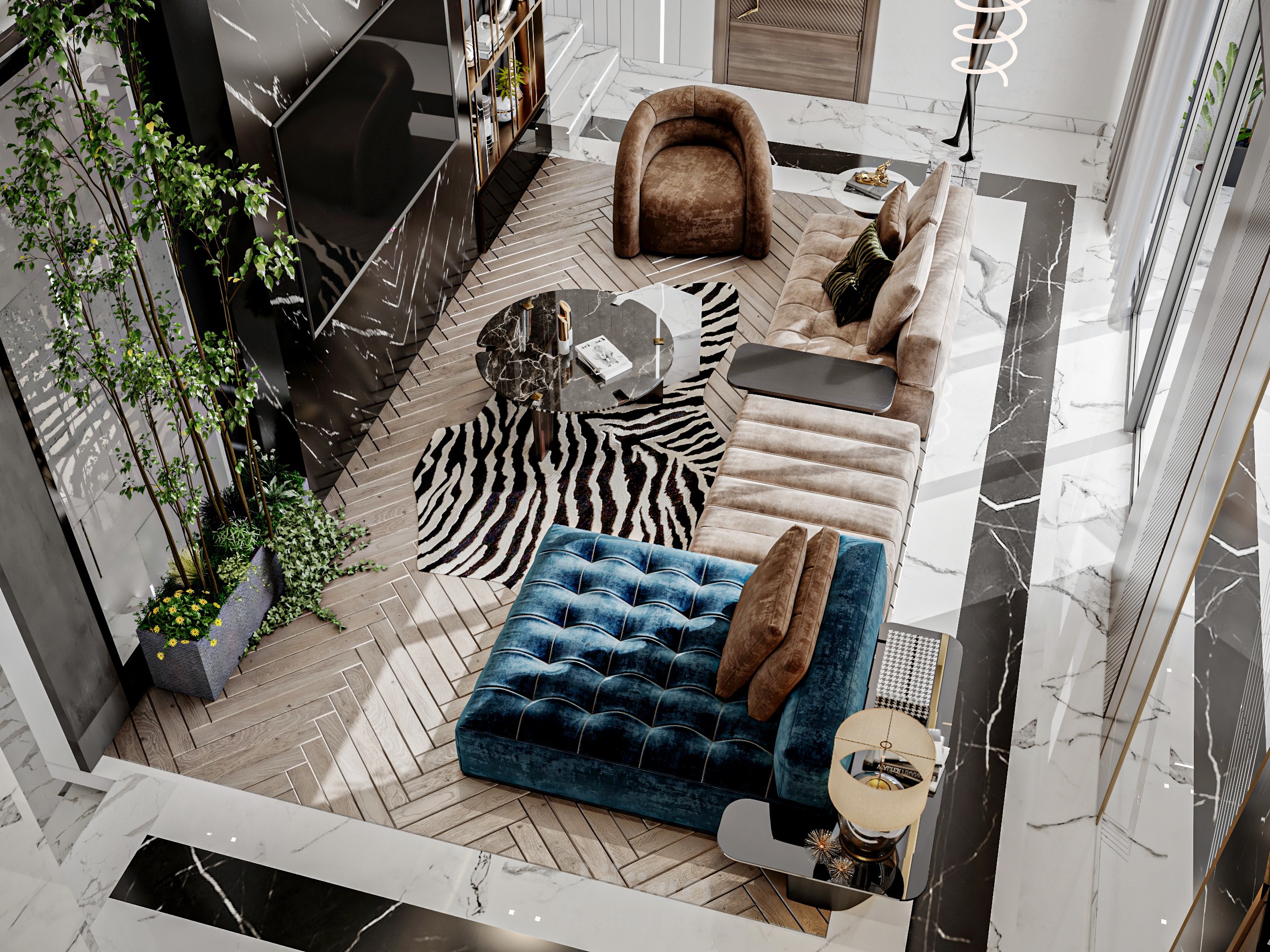 تصميم صاله معيشه بالسعوديه