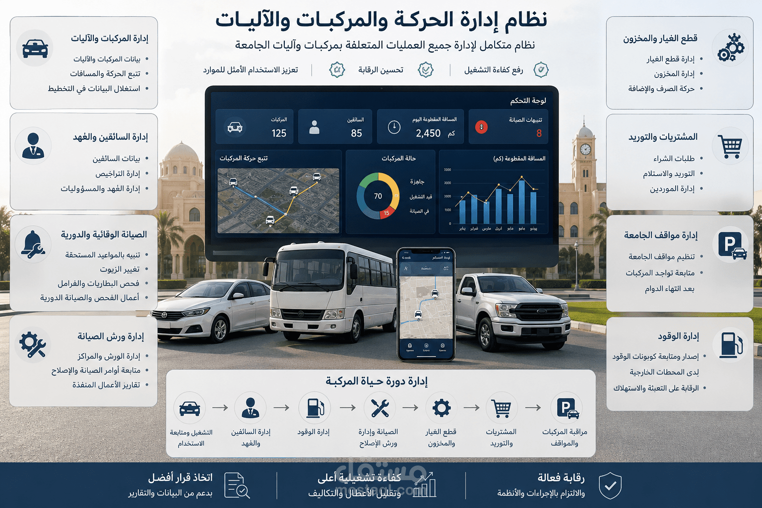 نظام إدارة الحركة والمركبات في الجامعات السعودية الحكومية