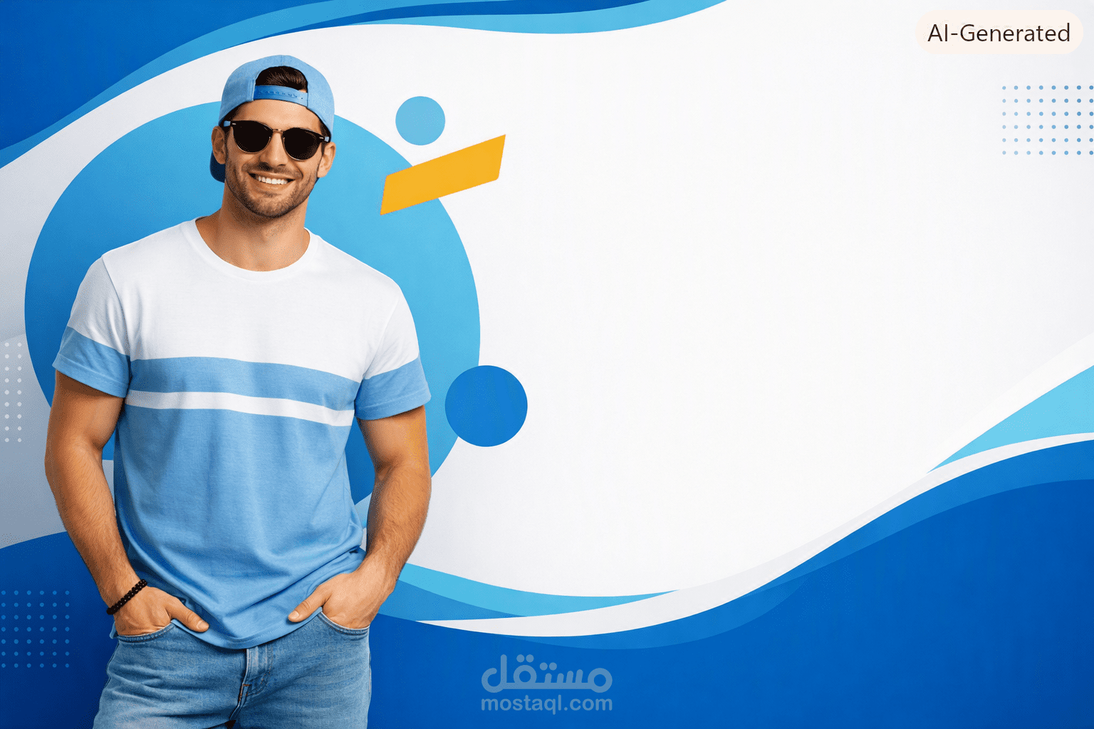تصميم بنر إعلاني عصري لمتجر ملابس شبابية.