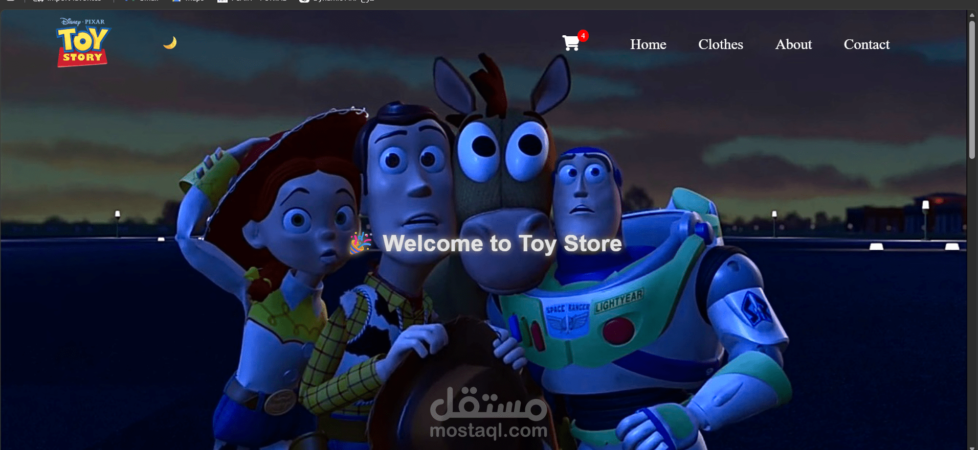 تصميم وتطوير موقع ToyStore باستخدام HTML وCSS وJavaScript