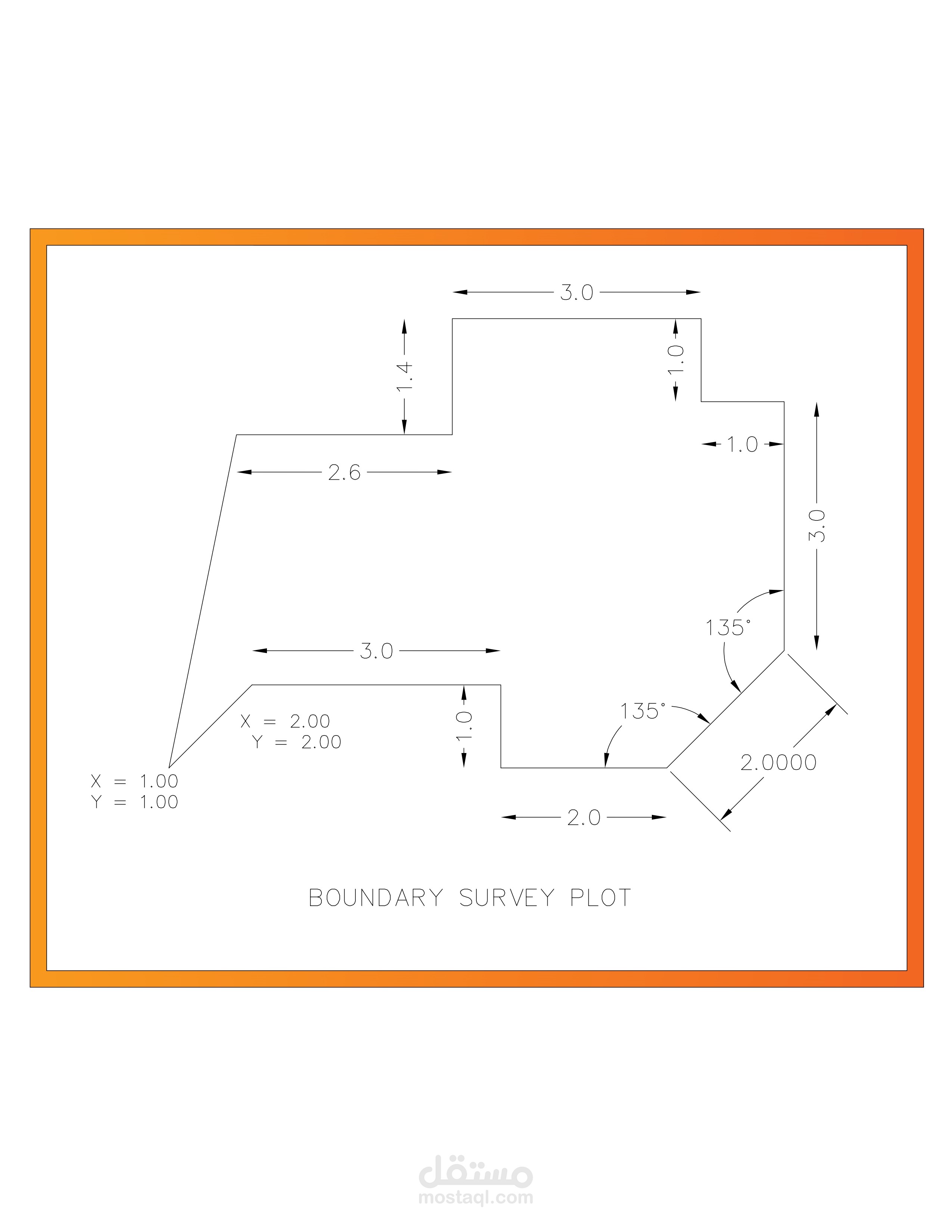 توقيع وإعداد كروكي مساحي للهيكل الحدودي (Boundary Survey Plot)