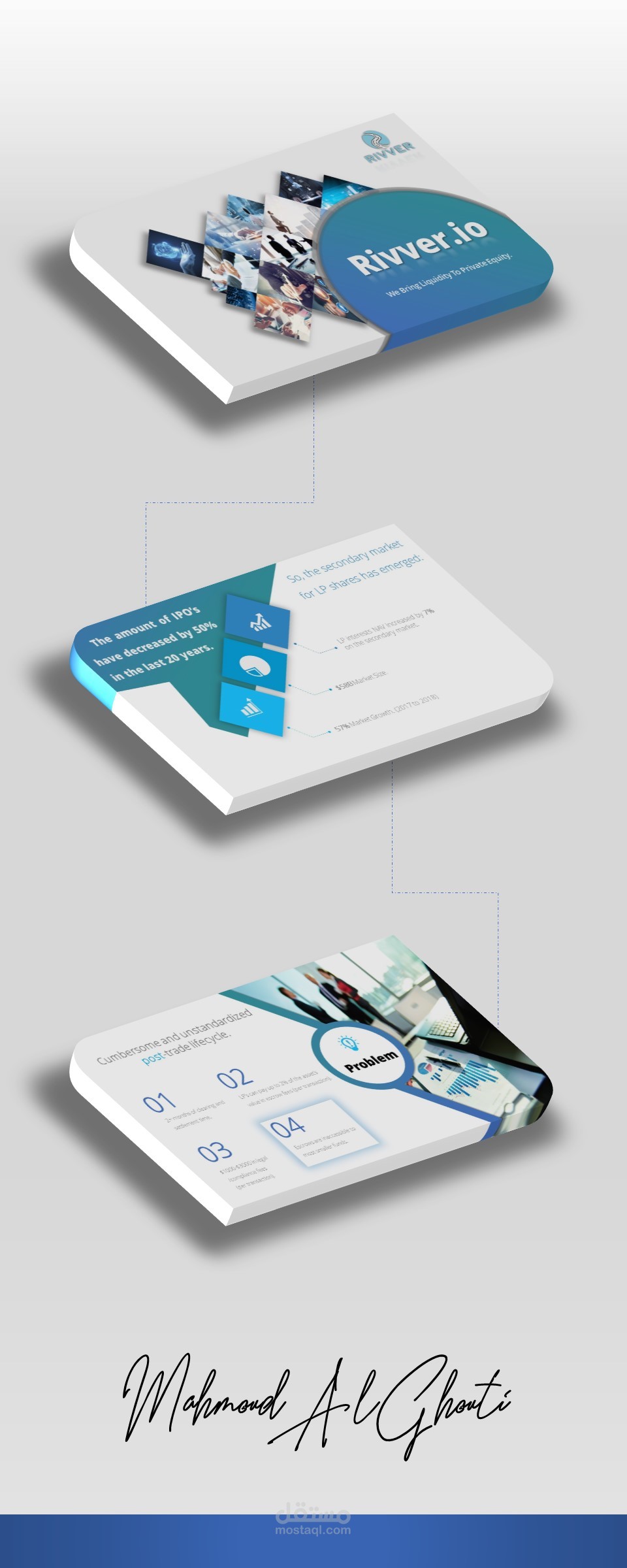 تصميم Pitch deck خاص بالشركات