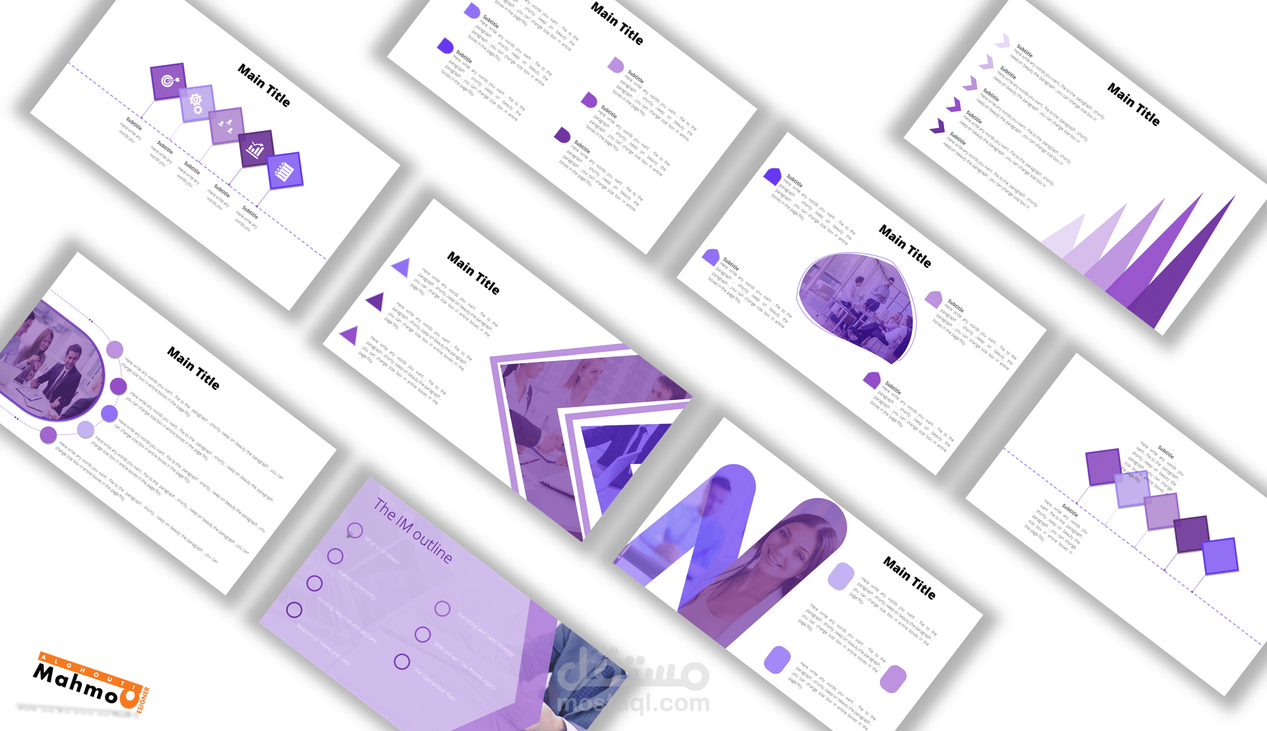 تصميم قالب بوربوينت(Pitch Deck ) للأعمال التجارية والاستثمار