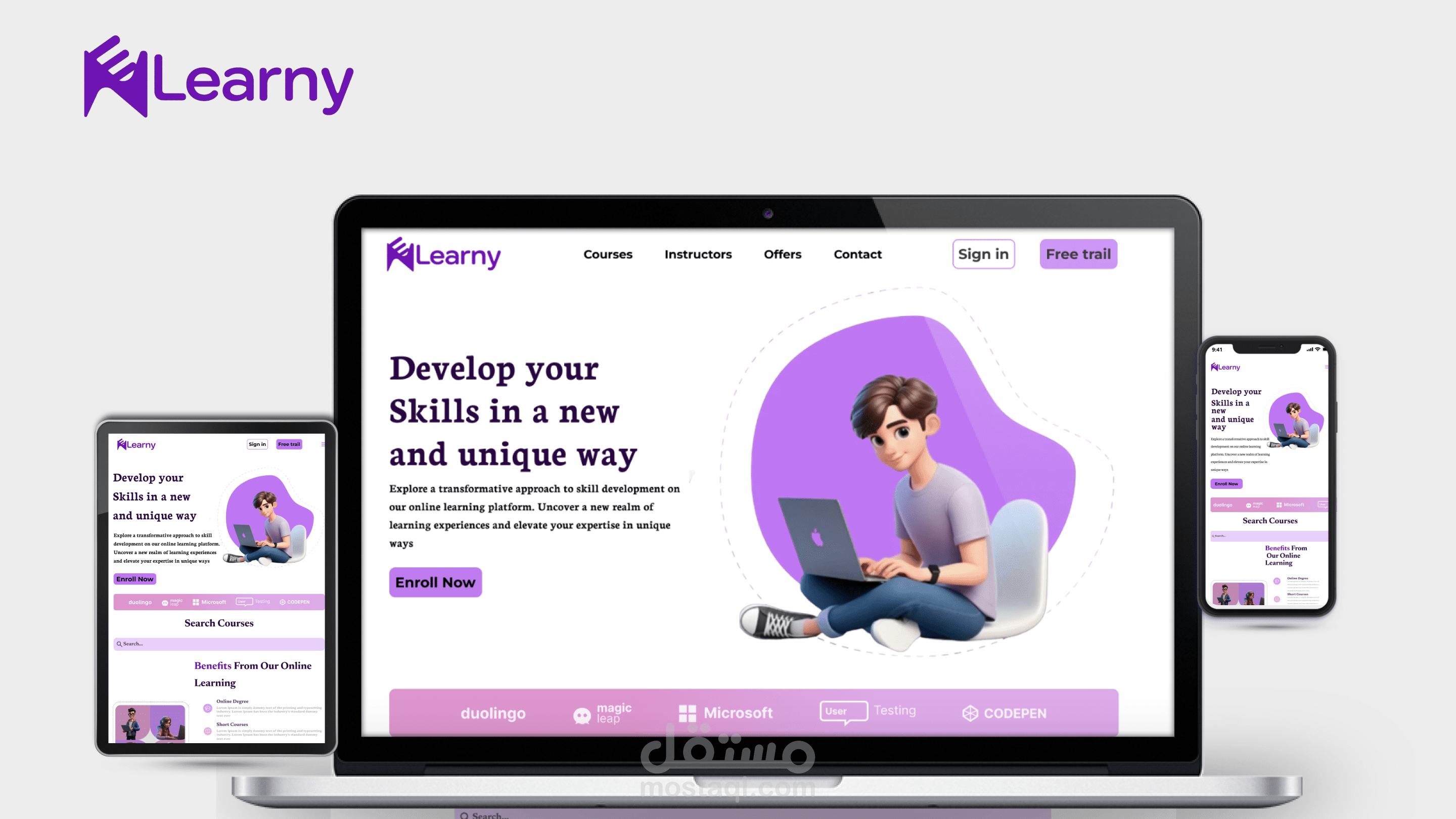 Landing Page (Learny)