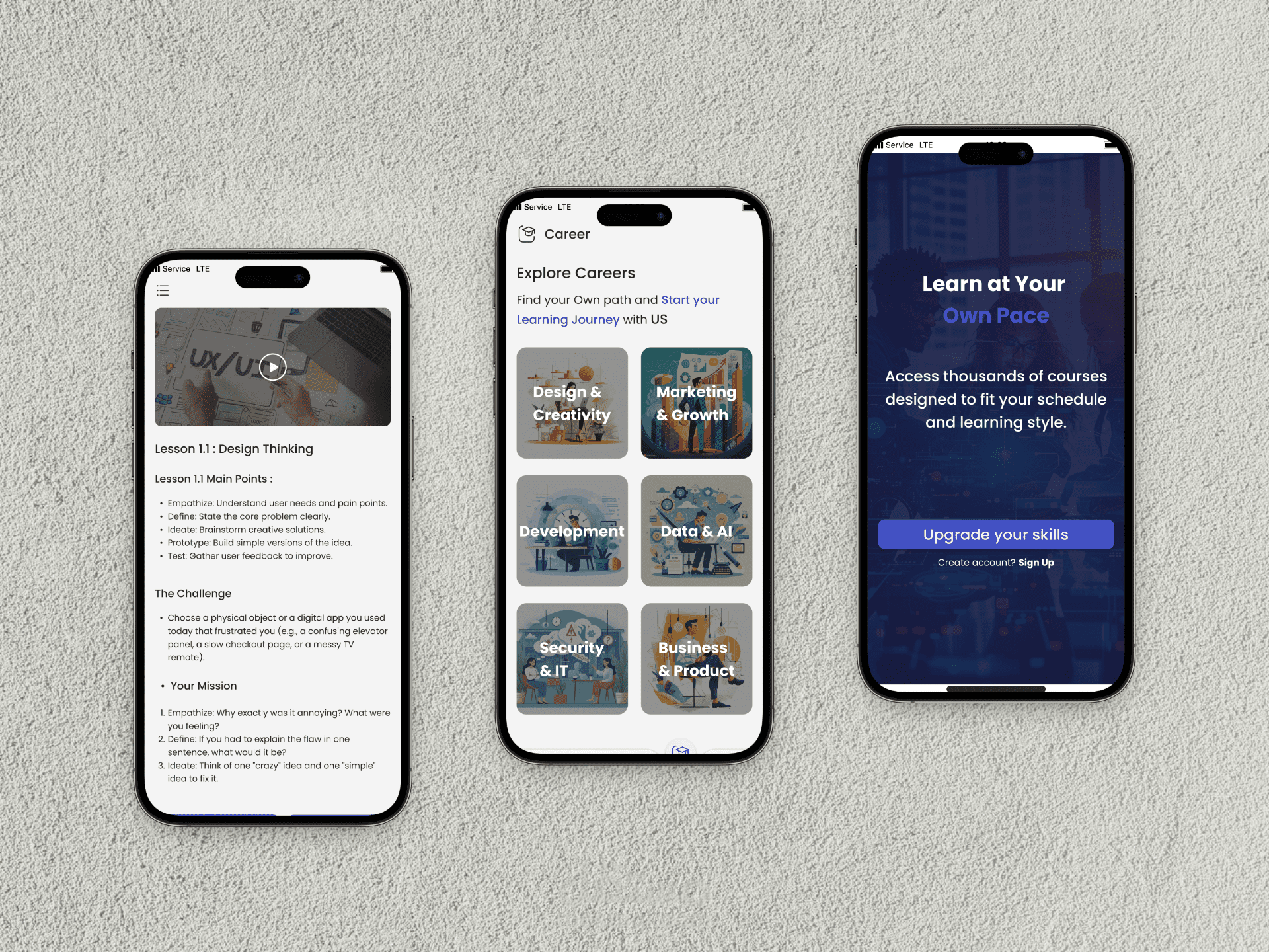 تطبيق Level Up | تصميم تجربة وواجهة المستخدم (UX/UI)