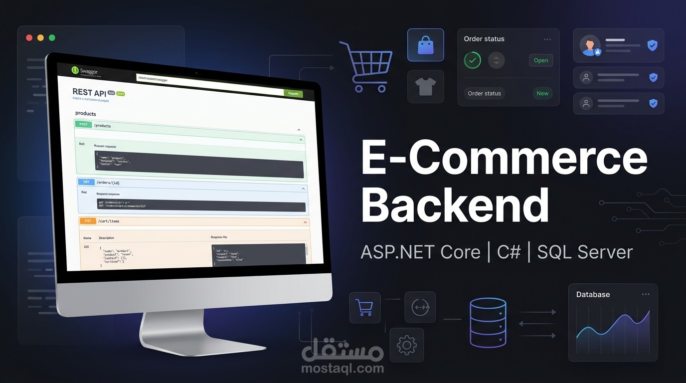 نظام خلفي متكامل لمتجر إلكتروني باستخدام ASP.NET Core