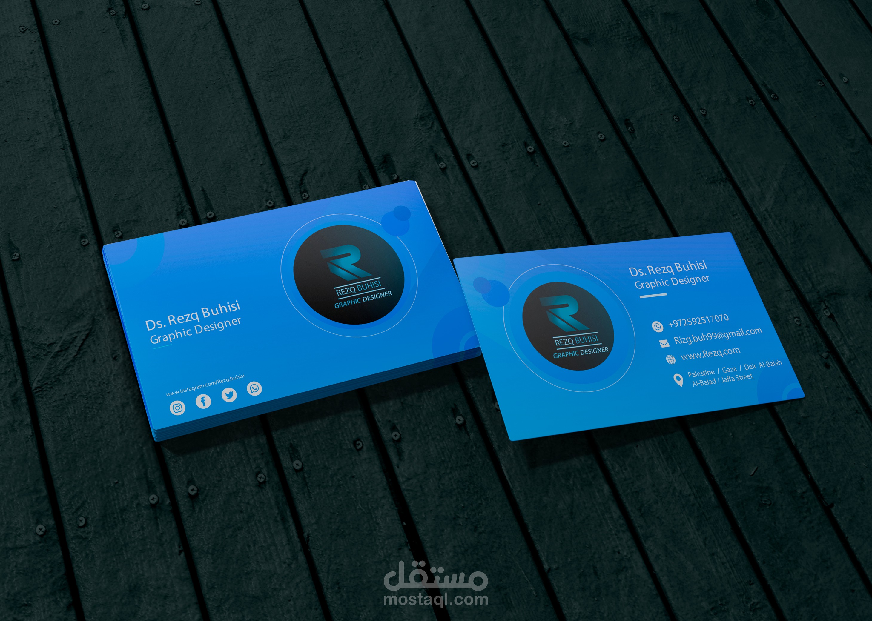 تصميم كارت شخصي او business-card باحترافية