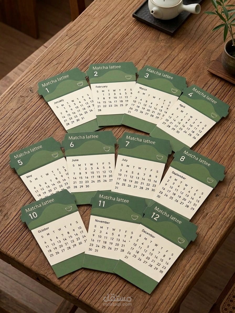 Matcha Lattee Calendar