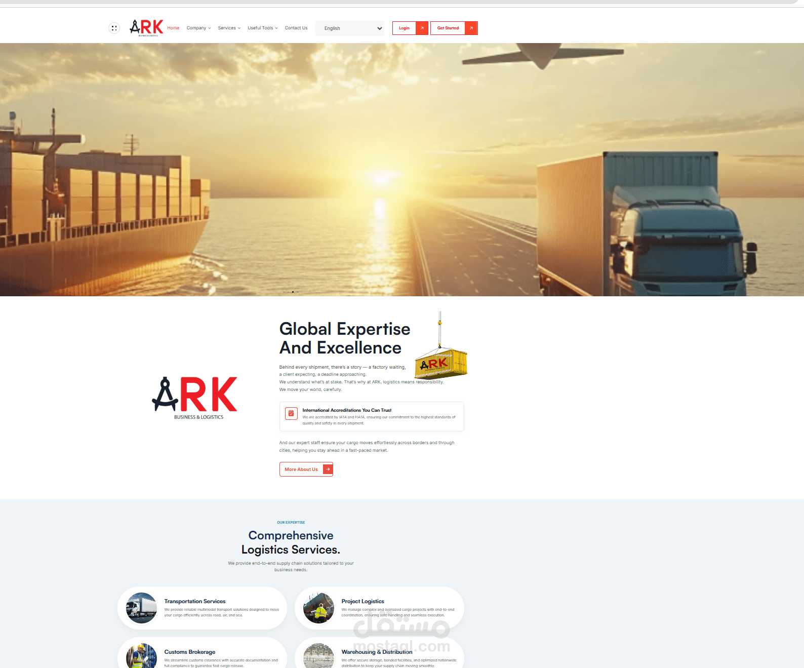 ARK Business & Logistics Website