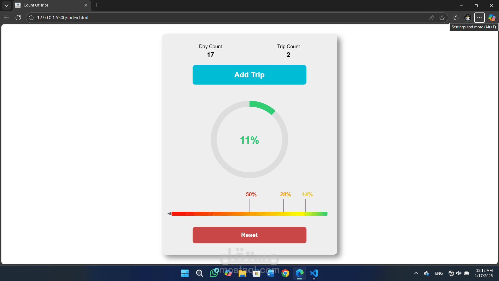 Trip Counter – تطبيق لحساب وتتبع معدل الرحلات