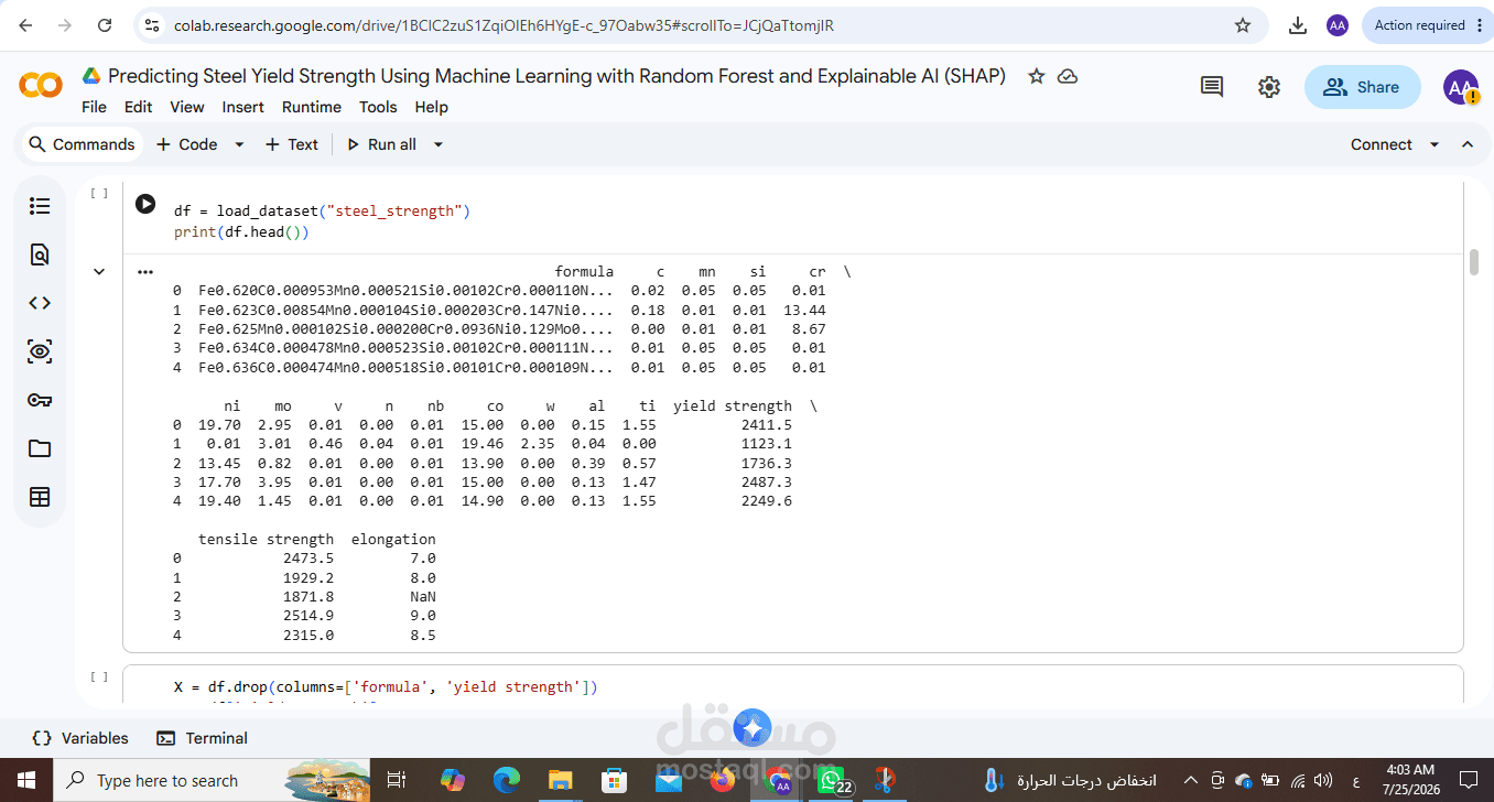 Predicting Steel Yield Strength Using Ensemble Machine Learning Models (Random Forest & XGBoost)