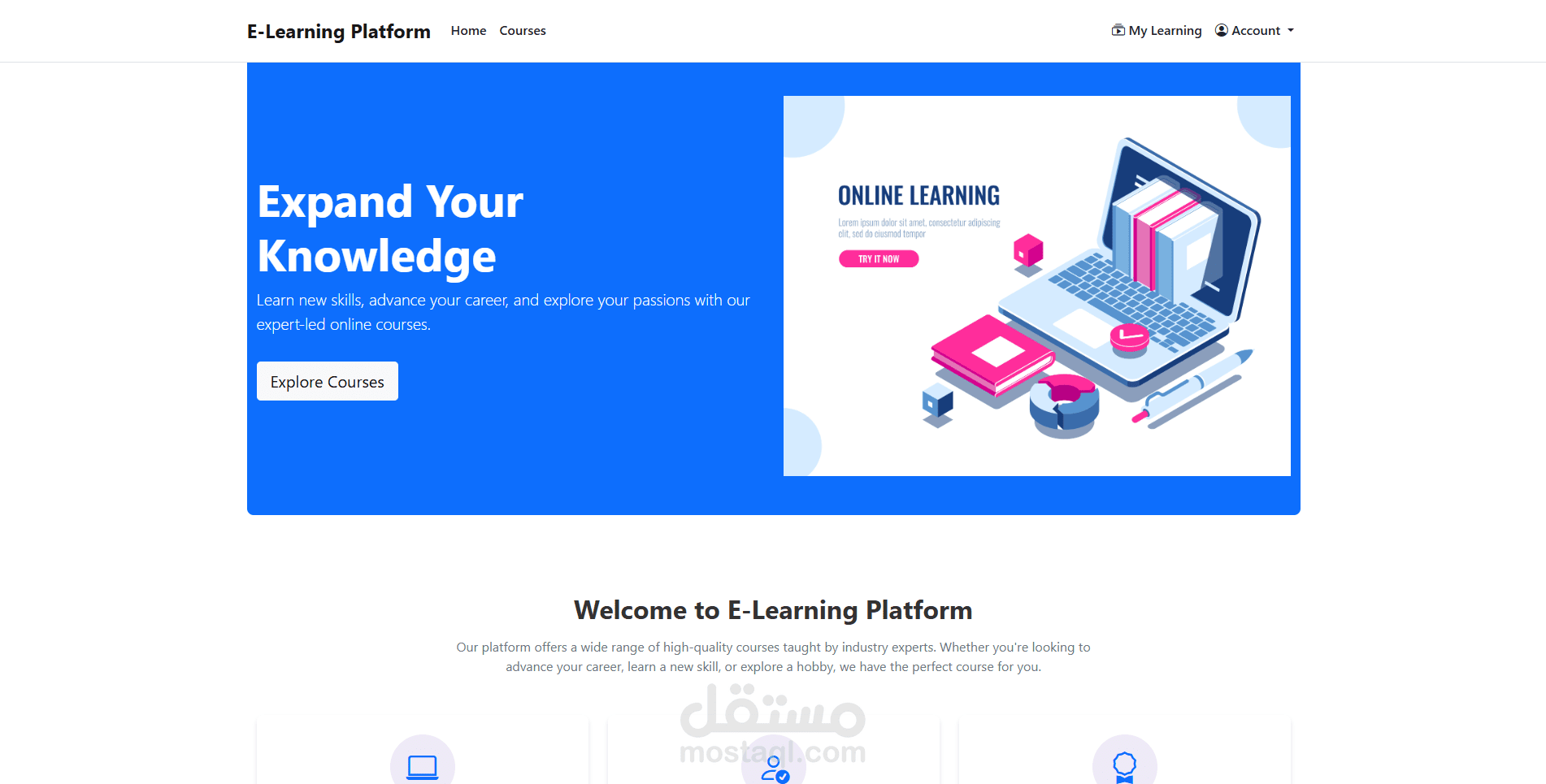 E-Learning Platform | ASP.NET MVC & Razor