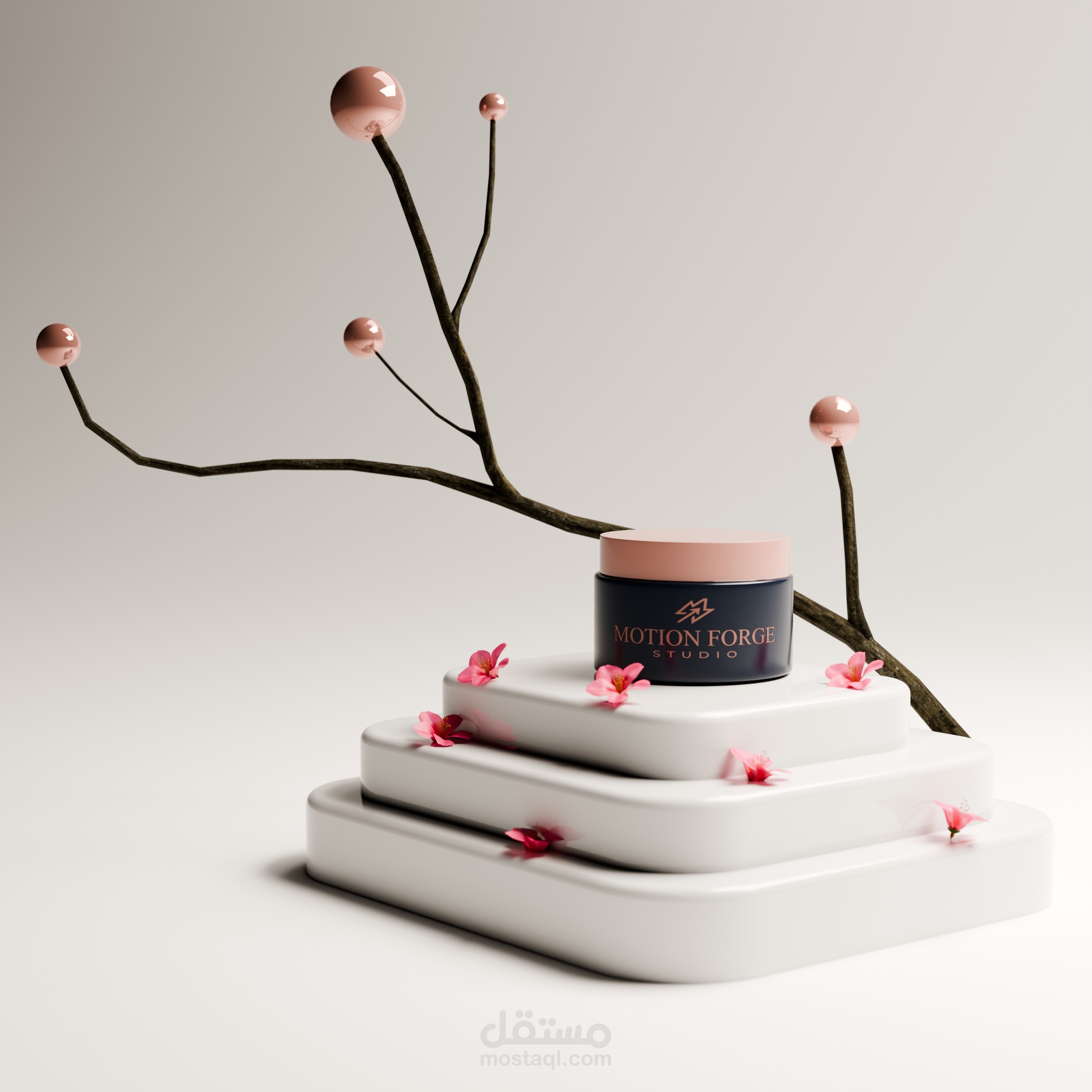 إظهار وإعلان تجاري ثلاثي الأبعاد لمنتج عناية بالبشرة | Cosmetic Product Rendering & Animation