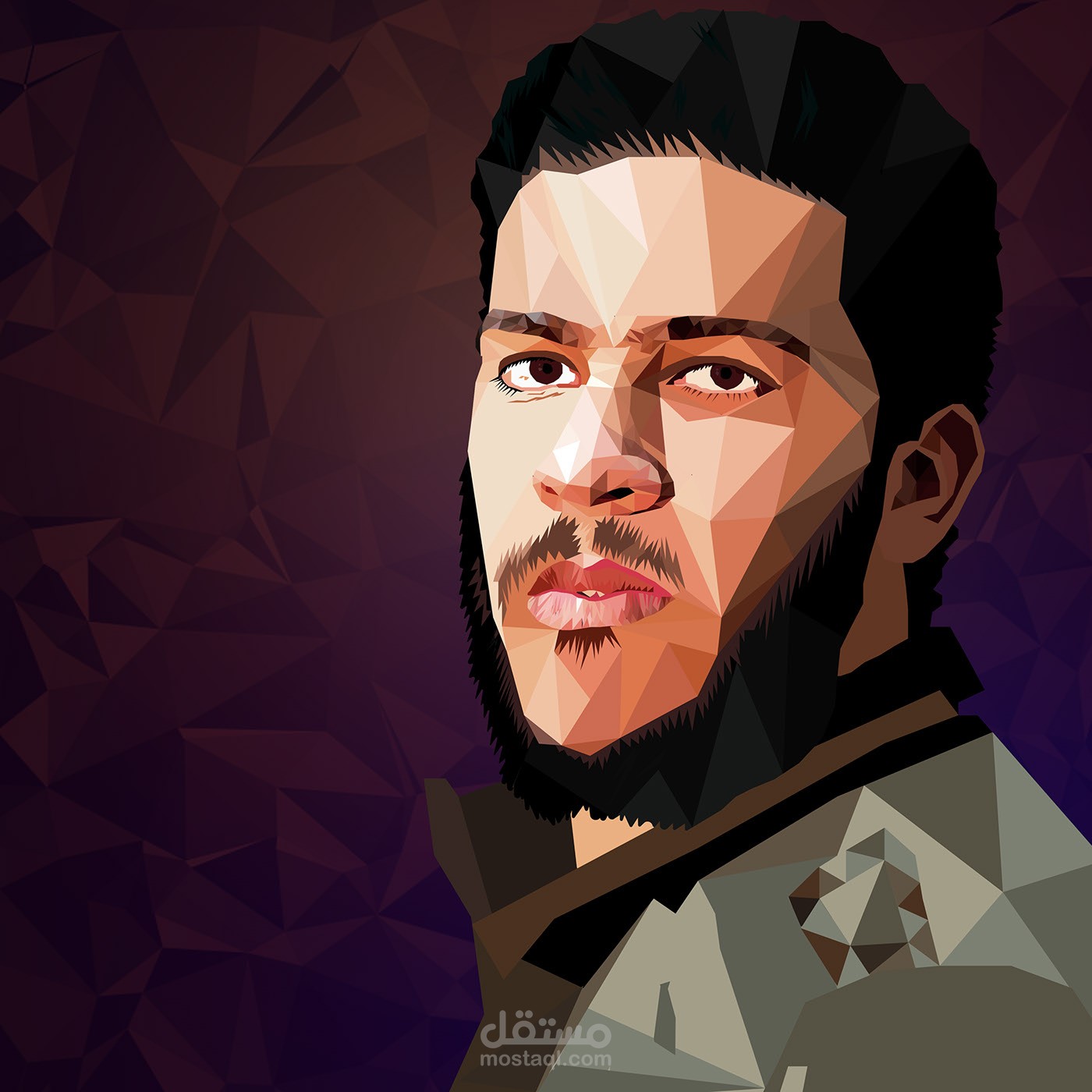 low poly portrait