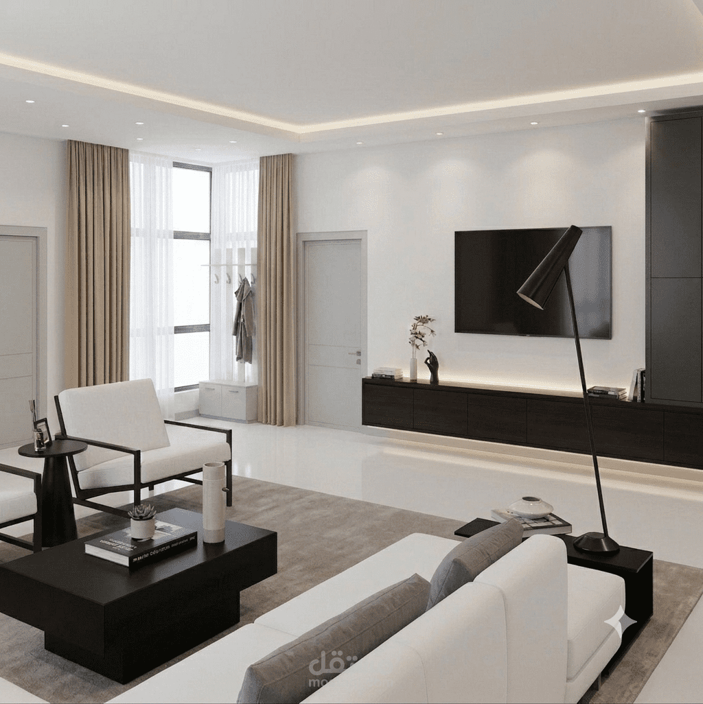 ورشة تصميم شقة سكنية قيد التنفيذ على أرض الواقع