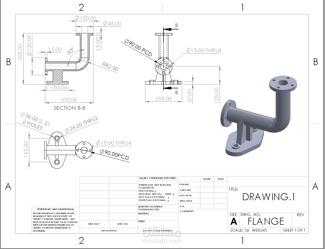 flange drawing