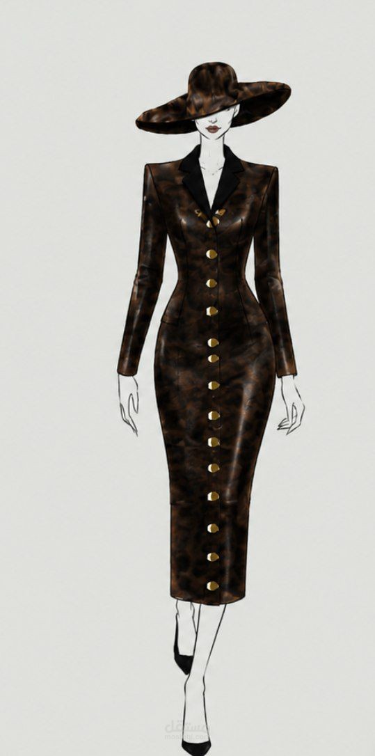 تصميم فستان-سترة فاخر (Blazer Dress) بنقشة الفهد والكلاسيكية المعاصرة