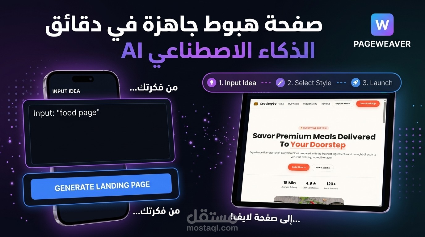 منصة "PAGEWEAVER" مولد صفحات الهبوط بالذكاء الاصطناعي (AI Landing Page Generator)