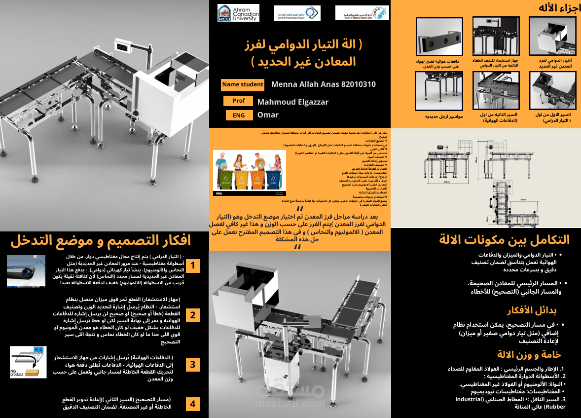 الة التيار الدوامي لفرز المعادن غير الحديدية